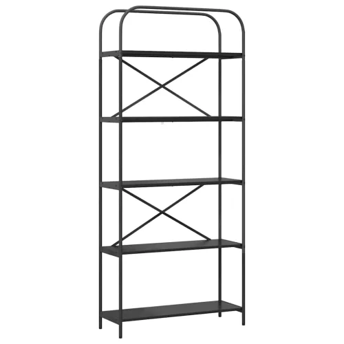  Könyvespolc Musta tammi 80 x 30 x 183 cm Faanyag