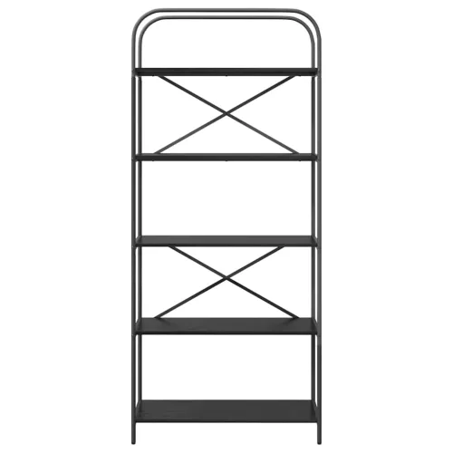  Könyvespolc Musta tammi 80 x 30 x 183 cm Faanyag
