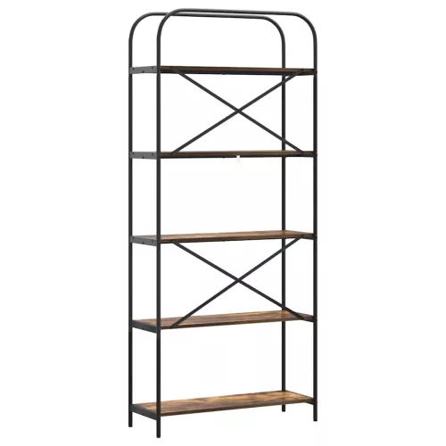  Könyvespolc Füstölt tölgy 80 x 30 x 183 cm Faanyag