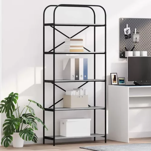  Könyvespolc Szürke sonoma 80 x 30 x 183 cm Faanyag