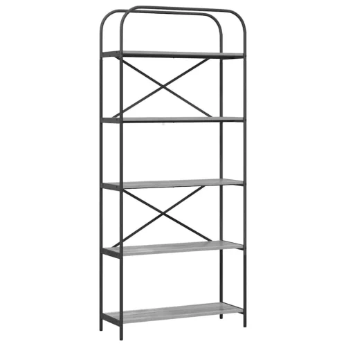  Könyvespolc Szürke sonoma 80 x 30 x 183 cm Faanyag