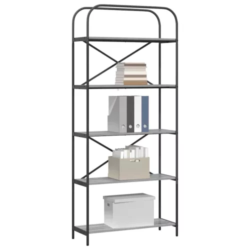  Könyvespolc Szürke sonoma 80 x 30 x 183 cm Faanyag