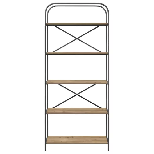  Könyvespolc kézműves tölgy 80 x 30 x 183 cm Faanyag