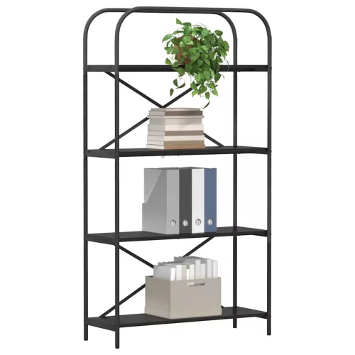  Könyvespolc Musta tammi 80 x 30 x 146 cm Faanyag