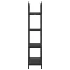  Könyvespolc Musta tammi 80 x 30 x 146 cm Faanyag