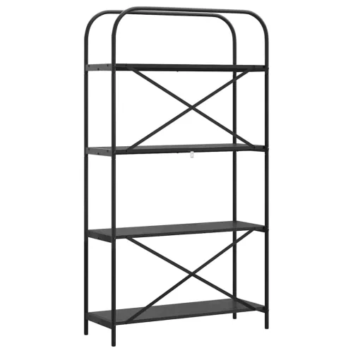  Könyvespolc Musta tammi 80 x 30 x 146 cm Faanyag