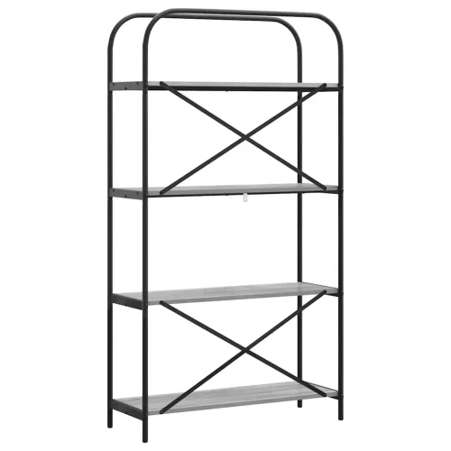  Könyvespolc Szürke sonoma 80 x 30 x 146 cm Faanyag