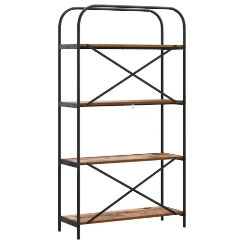  Könyvespolc Régi fa 80 x 30 x 146 cm Faanyag