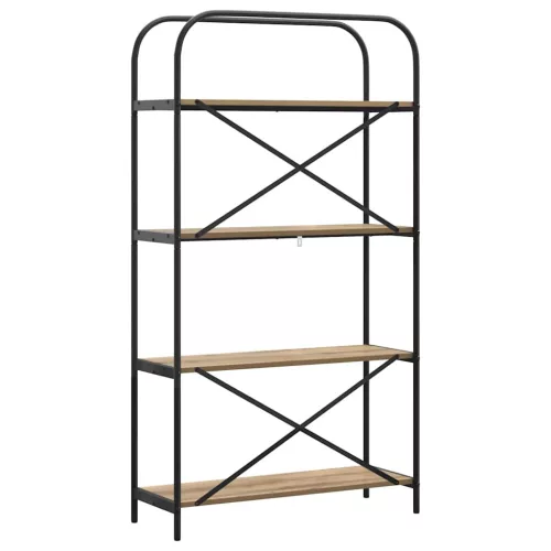  Könyvespolc kézműves tölgy 80 x 30 x 146 cm Faanyag