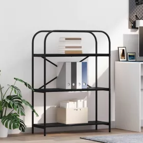  Könyvespolc Musta tammi 80 x 30 x 109 cm Faanyag