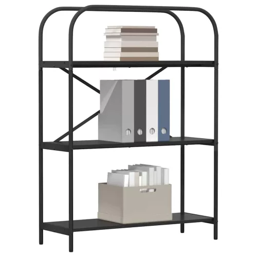  Könyvespolc Musta tammi 80 x 30 x 109 cm Faanyag