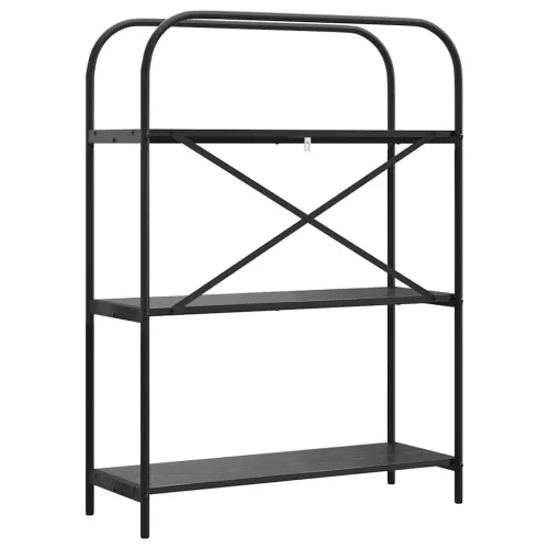  Könyvespolc Musta tammi 80 x 30 x 109 cm Faanyag