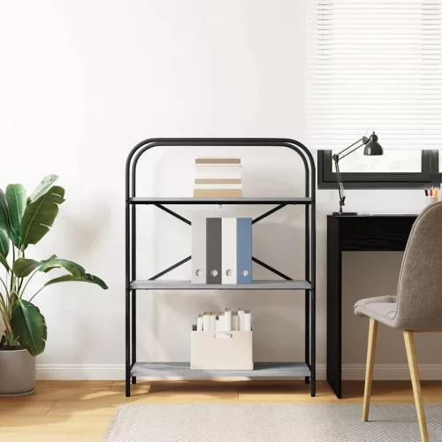  Könyvespolc Szürke sonoma 80 x 30 x 109 cm Faanyag