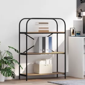  Könyvespolc kézműves tölgy 80 x 30 x 109 cm Faanyag