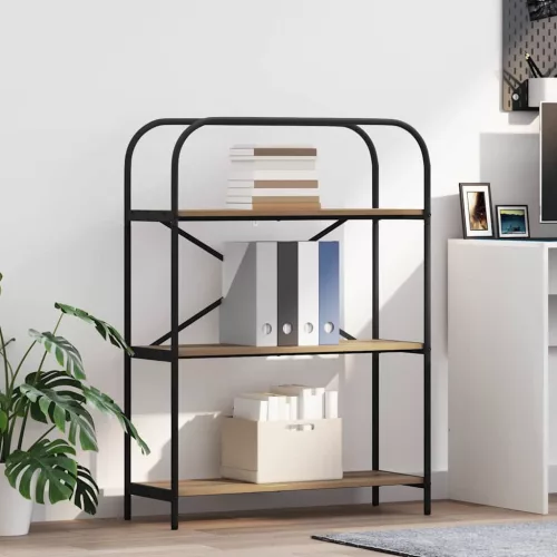  Könyvespolc kézműves tölgy 80 x 30 x 109 cm Faanyag