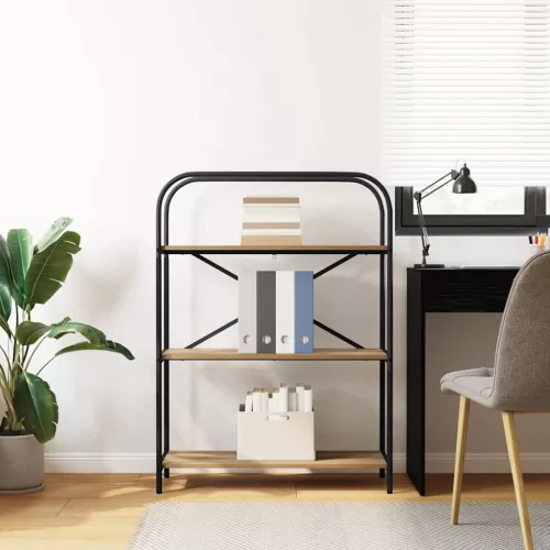  Könyvespolc kézműves tölgy 80 x 30 x 109 cm Faanyag