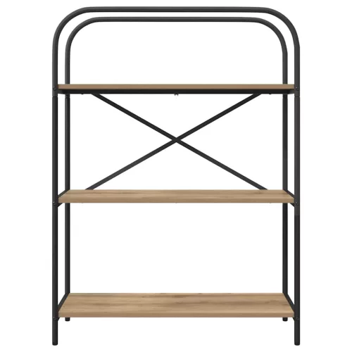  Könyvespolc kézműves tölgy 80 x 30 x 109 cm Faanyag