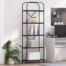  Könyvespolc Musta tammi 60 x 30 x 183 cm Faanyag