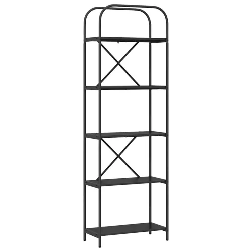  Könyvespolc Musta tammi 60 x 30 x 183 cm Faanyag