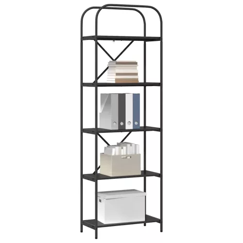  Könyvespolc Musta tammi 60 x 30 x 183 cm Faanyag