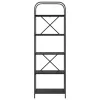  Könyvespolc Musta tammi 60 x 30 x 183 cm Faanyag