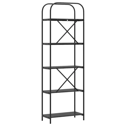  Könyvespolc Musta tammi 60 x 30 x 183 cm Faanyag