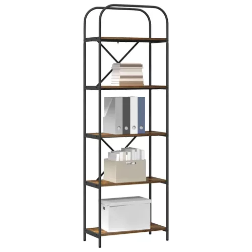  Könyvespolc Füstölt tölgy 60 x 30 x 183 cm Faanyag