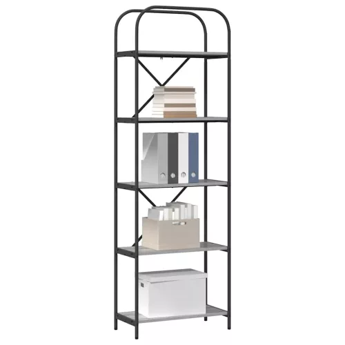  Könyvespolc Szürke sonoma 60 x 30 x 183 cm Faanyag