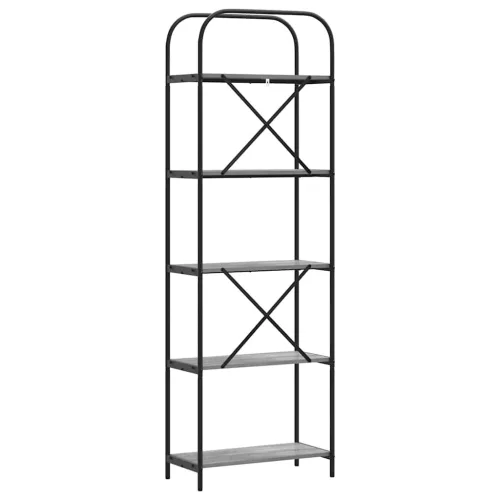  Könyvespolc Szürke sonoma 60 x 30 x 183 cm Faanyag