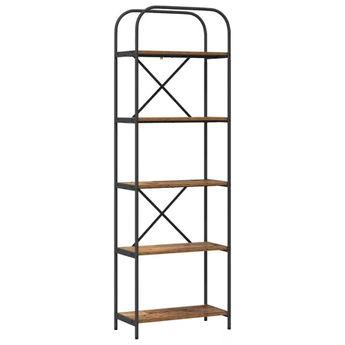  Könyvespolc Régi fa 60 x 30 x 183 cm Faanyag