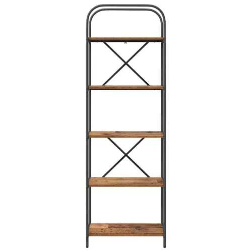  Könyvespolc Régi fa 60 x 30 x 183 cm Faanyag