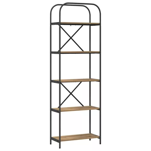  Könyvespolc kézműves tölgy 60 x 30 x 183 cm Faanyag