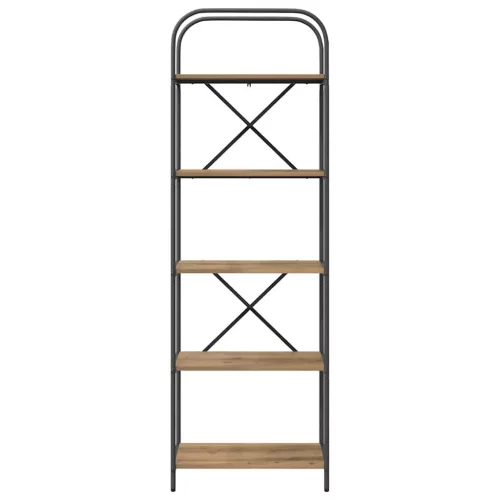  Könyvespolc kézműves tölgy 60 x 30 x 183 cm Faanyag