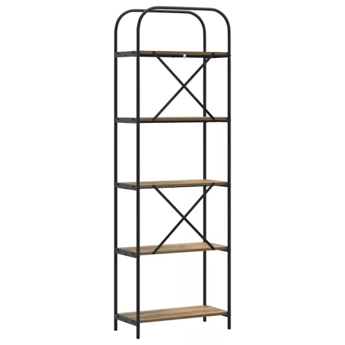  Könyvespolc kézműves tölgy 60 x 30 x 183 cm Faanyag