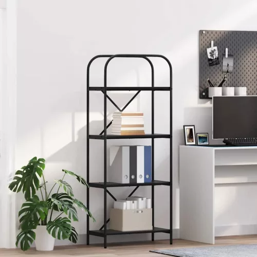  Könyvespolc Musta tammi 60 x 30 x 146 cm Faanyag