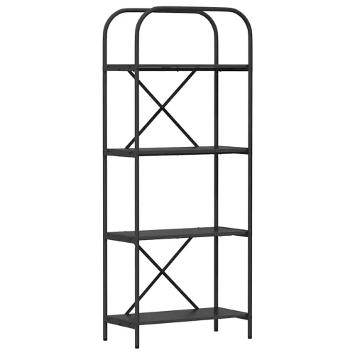  Könyvespolc Musta tammi 60 x 30 x 146 cm Faanyag