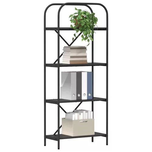  Könyvespolc Musta tammi 60 x 30 x 146 cm Faanyag