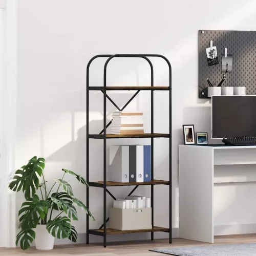  Könyvespolc Füstölt tölgy 60 x 30 x 146 cm Faanyag