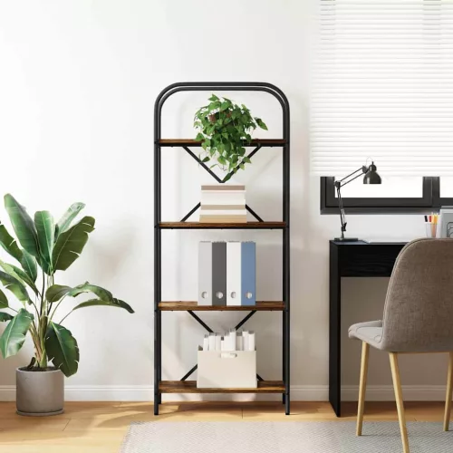  Könyvespolc Füstölt tölgy 60 x 30 x 146 cm Faanyag