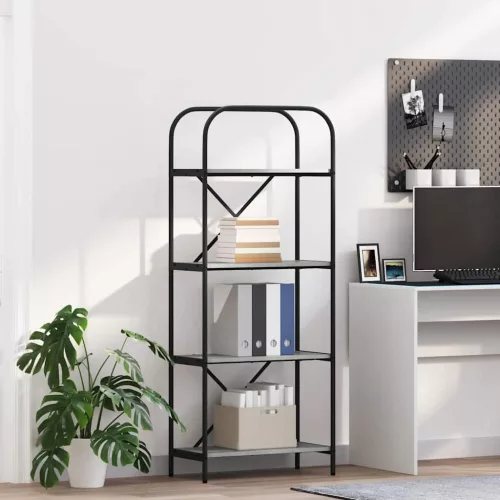  Könyvespolc Szürke sonoma 60 x 30 x 146 cm Faanyag