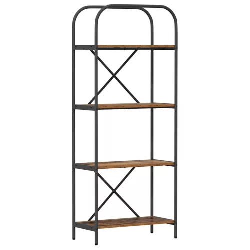  Könyvespolc Régi fa 60 x 30 x 146 cm Faanyag