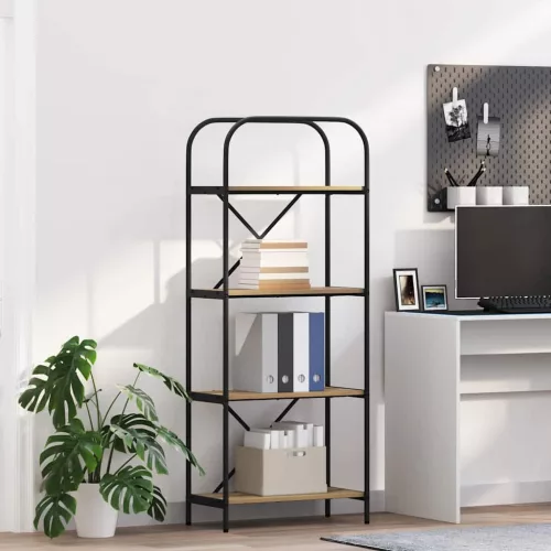  Könyvespolc kézműves tölgy 60 x 30 x 146 cm Faanyag