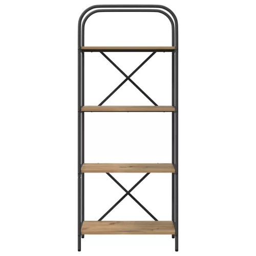  Könyvespolc kézműves tölgy 60 x 30 x 146 cm Faanyag