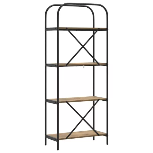  Könyvespolc kézműves tölgy 60 x 30 x 146 cm Faanyag