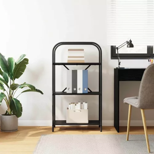  Könyvespolc Musta tammi 60 x 30 x 109 cm Faanyag