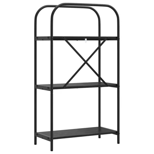  Könyvespolc Musta tammi 60 x 30 x 109 cm Faanyag