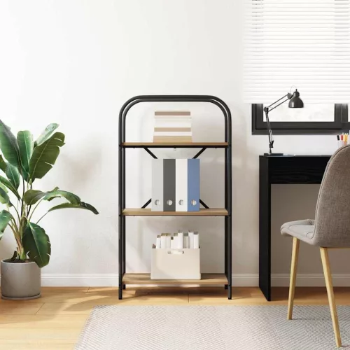  Könyvespolc kézműves tölgy 60 x 30 x 109 cm Faanyag