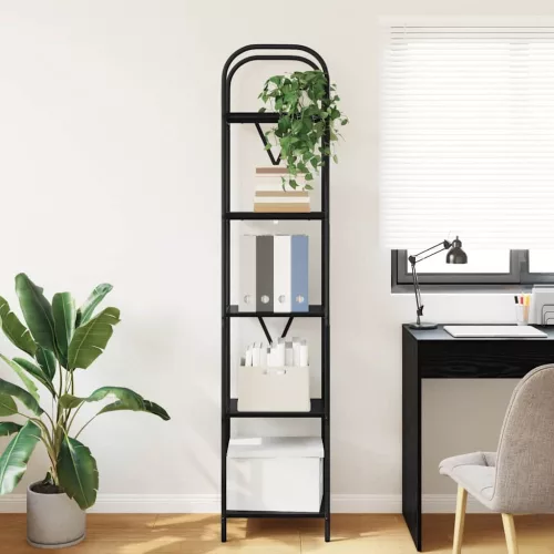  Könyvespolc Musta tammi 40 x 30 x 183 cm Faanyag