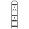  Könyvespolc Musta tammi 40 x 30 x 183 cm Faanyag