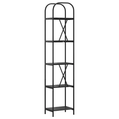  Könyvespolc Musta tammi 40 x 30 x 183 cm Faanyag